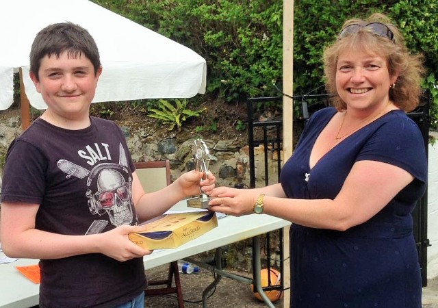 Angarrack Duck Races 2017 Champion of Champions! receiving prize